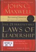 The 21 Irrefutable laws Of Leadership revised &ampampupdated Book